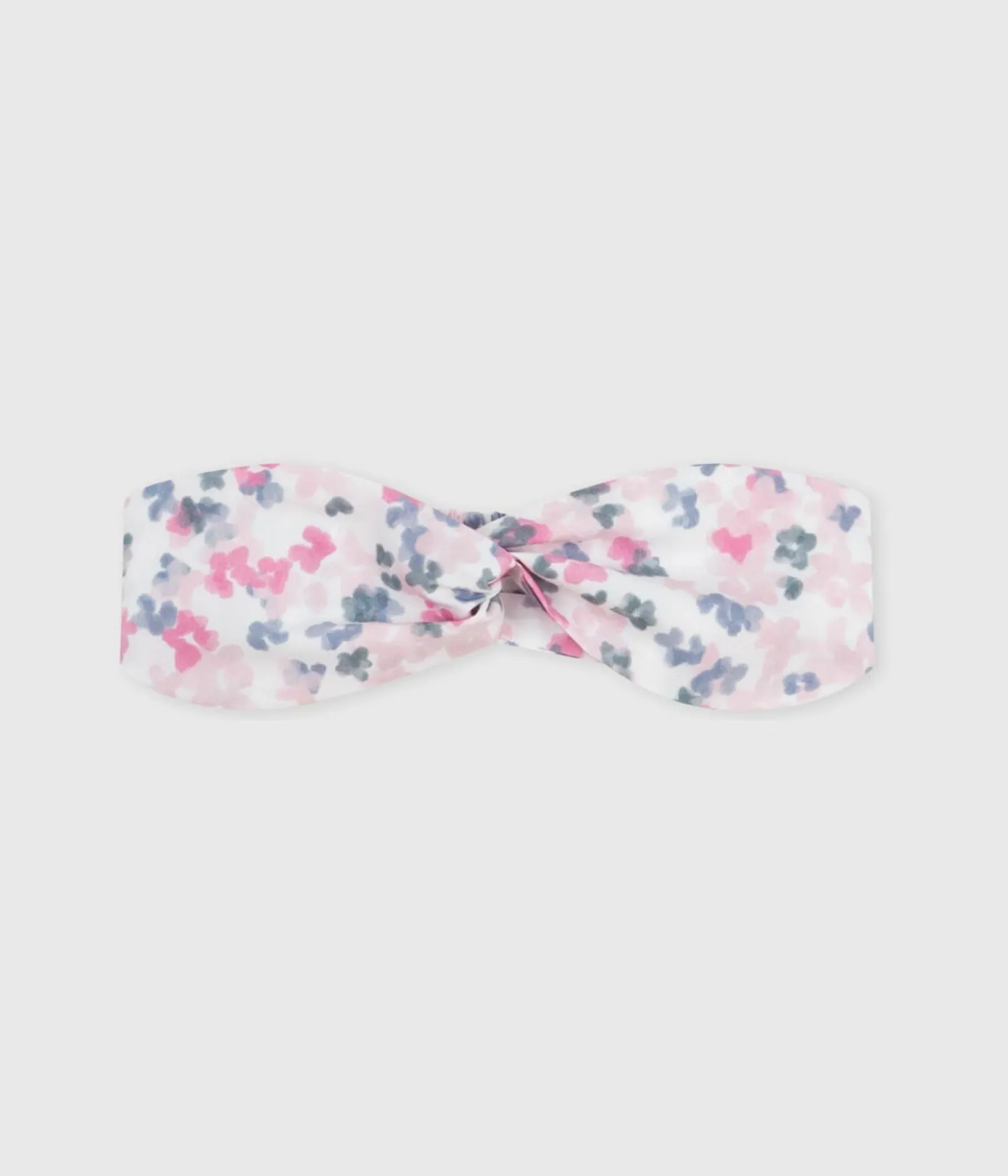 Petit Bateau Accessoires, Sonnenhüte, Caps*Baby-Stirnband aus Popeline mit Blumenmuster rosa CHARME/weiss MULTICO