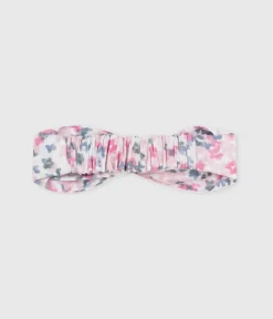 Petit Bateau Accessoires, Sonnenhüte, Caps*Baby-Stirnband aus Popeline mit Blumenmuster rosa CHARME/weiss MULTICO