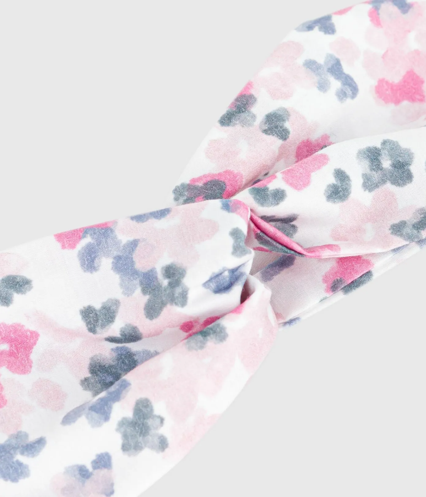 Petit Bateau Accessoires, Sonnenhüte, Caps*Baby-Stirnband aus Popeline mit Blumenmuster rosa CHARME/weiss MULTICO