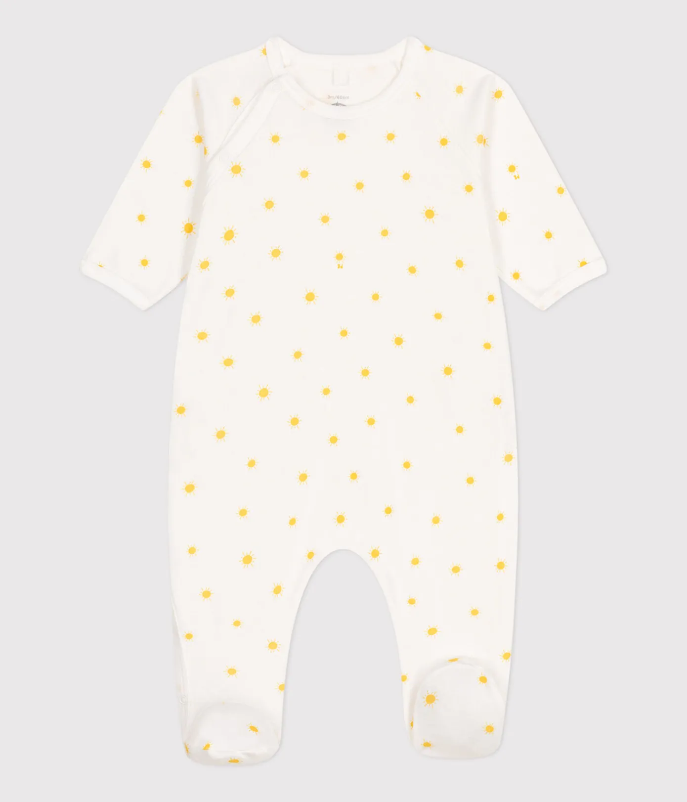 Petit Bateau Schlafanzüge, Strampler|Newborn*Baby-Strampler aus Baumwolle weiss MARSHMALLOW/ ORGE