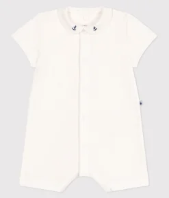 Petit Bateau Sets, Overalls & Latzhosen|Newborn*Baby-Strampler aus Baumwolle mit besticktem Kragen weiss MARSHMALLOW