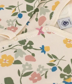 Petit Bateau Schlafanzüge, Strampler*Baby-Strampler mit Blumenmuster aus Baumwolle weiss AVALANCHE/ MULTICO