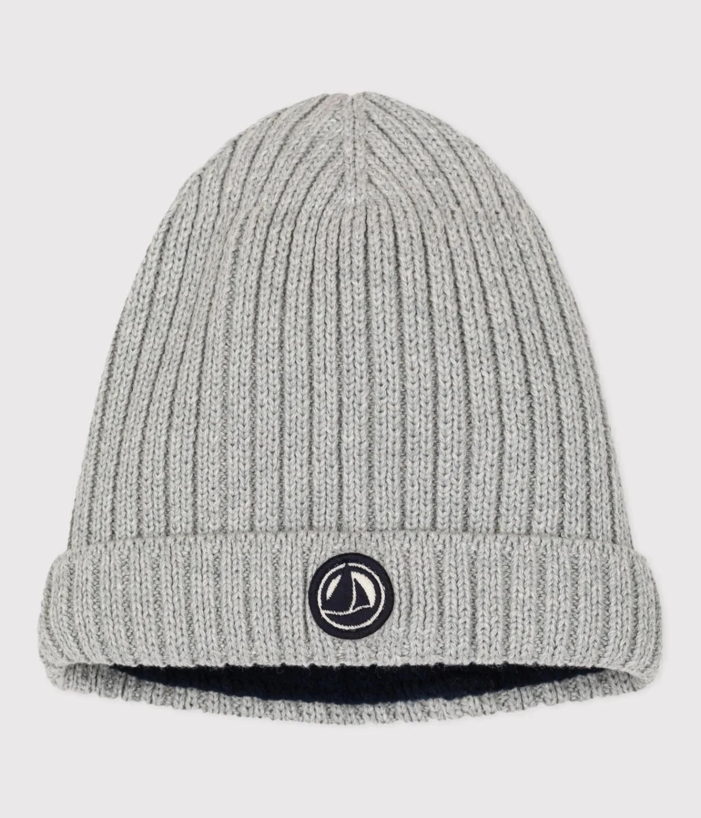 Petit Bateau Accessoires, Sonnenhüte, Caps*Baby-Strickmütze mit Fleece-Futter grau CHATON CHINE
