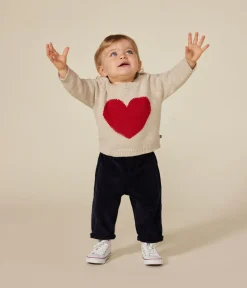 Petit Bateau Pullover, Cardigans*Baby-Strickpullover mit Wollanteil AVALANCHE/ ROT