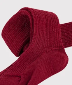 Petit Bateau Socken, Schühchen*Baby-Strumpfhose aus Wolle AMARANTE