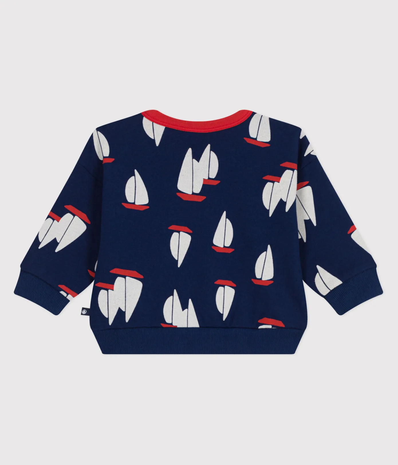 Petit Bateau Pullover, Cardigans*Baby-Sweatshirt aus Baumwolle mit großem Schiffmotiv blau MEDIEVAL/weiss MULTICO