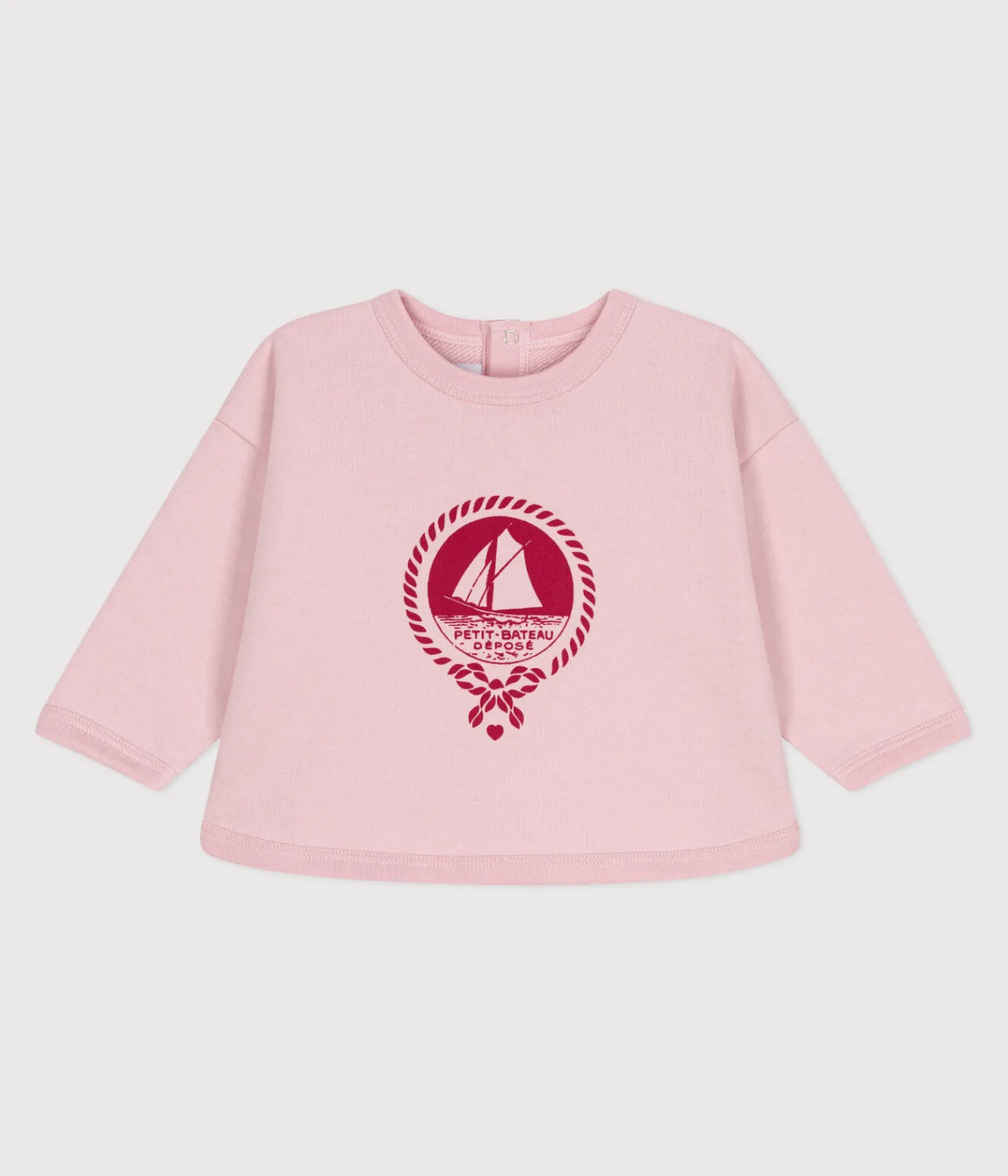 Petit Bateau Pullover, Cardigans*Baby-Sweatshirt aus Baumwolle mit Vintage-Motiv rosa JOLI