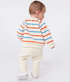 Petit Bateau Pullover, Cardigans*Baby-Sweatshirt aus Baumwolle mit zweifarbigen Matrosenstreifen weiss AVALANCHE/ MULTICO