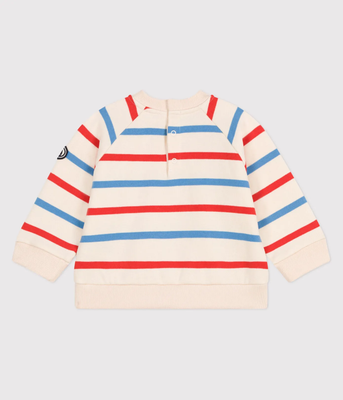 Petit Bateau Pullover, Cardigans*Baby-Sweatshirt aus Baumwolle mit zweifarbigen Matrosenstreifen weiss AVALANCHE/ MULTICO