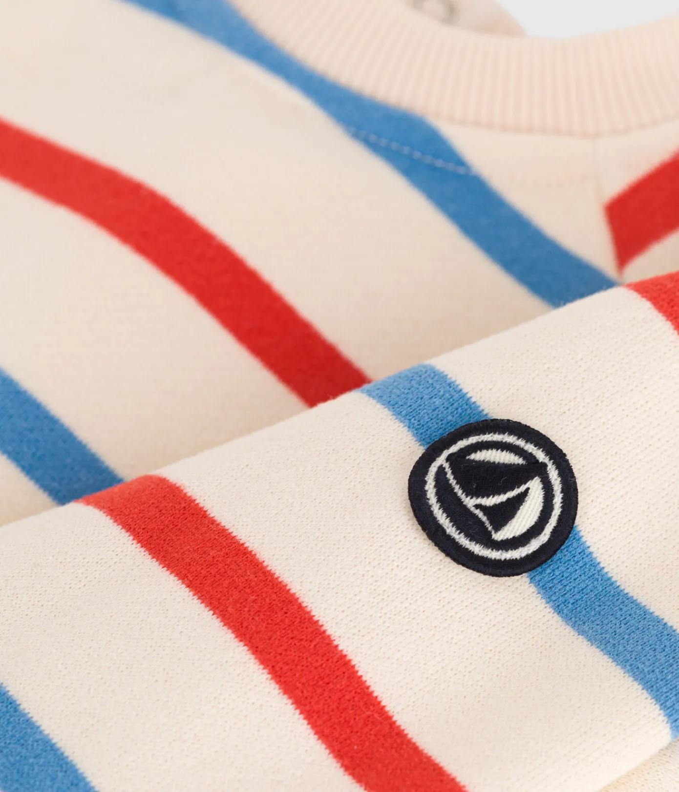 Petit Bateau Pullover, Cardigans*Baby-Sweatshirt aus Baumwolle mit zweifarbigen Matrosenstreifen weiss AVALANCHE/ MULTICO