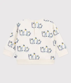 Petit Bateau Pullover, Cardigans*Baby-Sweatshirt aus Baumwolle mit Pinguin-Motiv MILK/ MULTICO