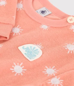 Petit Bateau Pullover, Cardigans*Baby-Sweatshirt aus Baumwoll-Frottee mit Sonnenmuster orange ABRICOT/ MARSHMALLOW