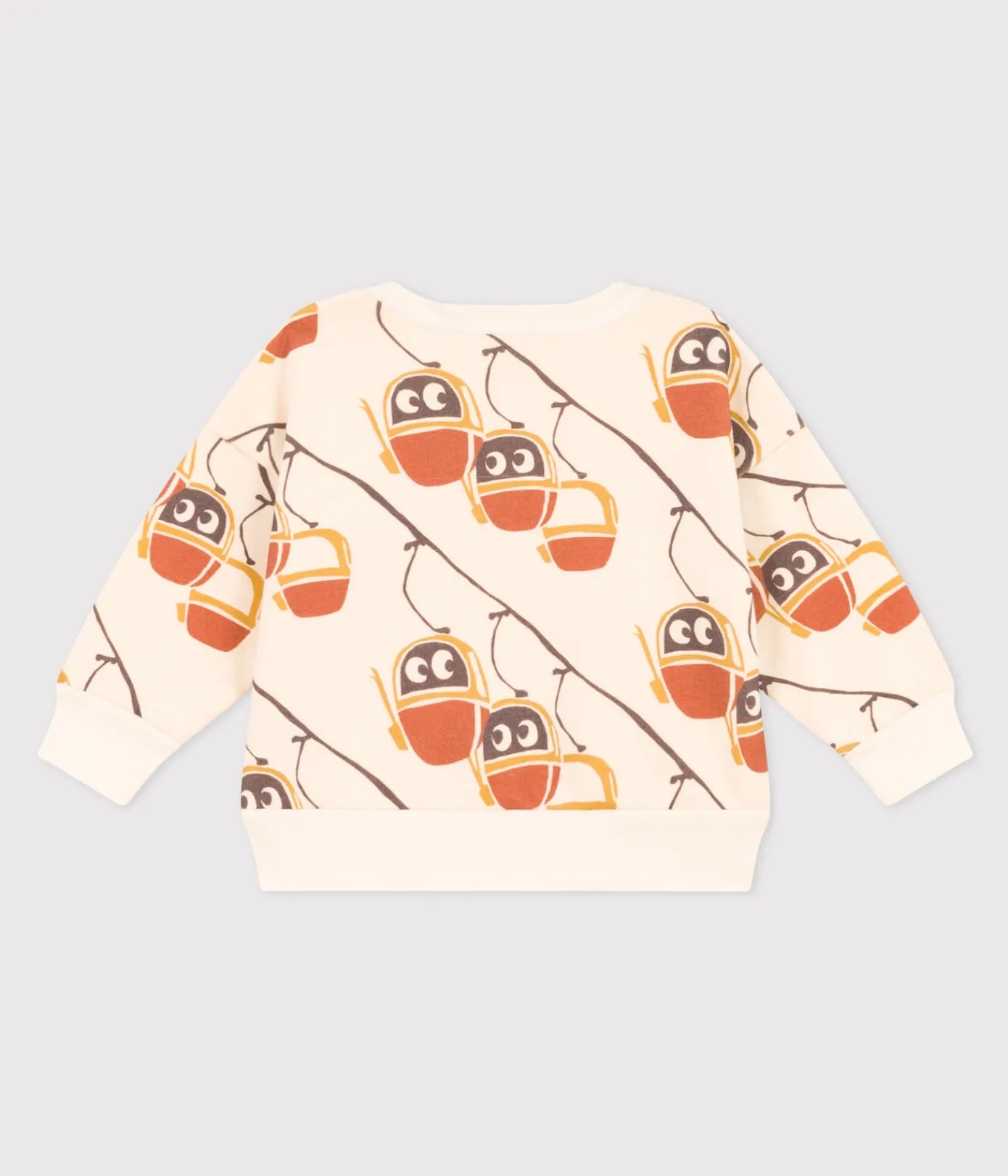 Petit Bateau Pullover, Cardigans*Baby-Sweatshirt aus bedrucktem Molton weiss AVALANCHE/ MULTICO