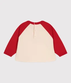 Petit Bateau Pullover, Cardigans*Baby-Sweatshirt aus leichtem Molton ROT AVALANCHE/ AURORA