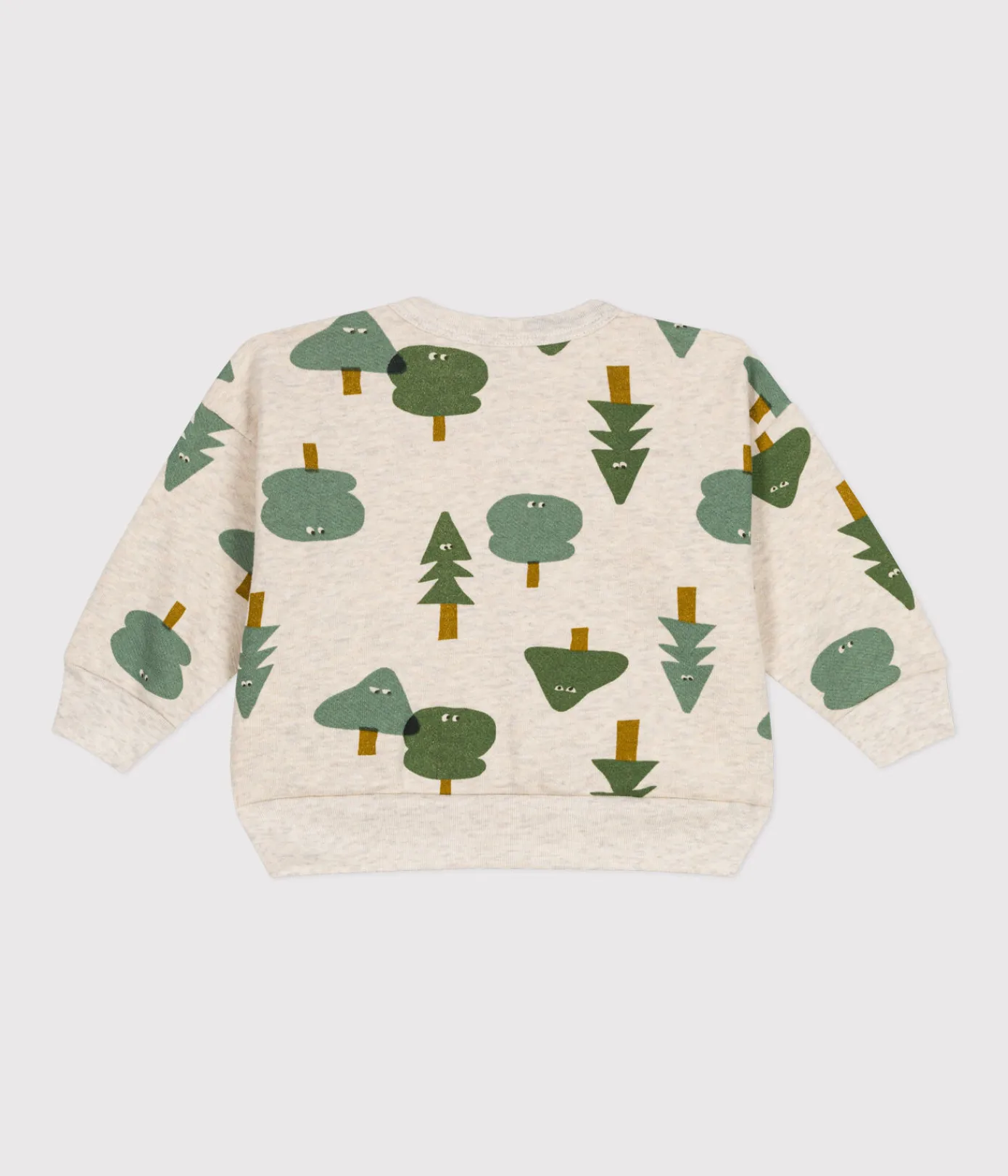 Petit Bateau Pullover, Cardigans*Baby-Sweatshirt aus Molton beige MONTELIMAR/weiss MULTICO