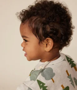 Petit Bateau Pullover, Cardigans*Baby-Sweatshirt aus Molton beige MONTELIMAR/weiss MULTICO