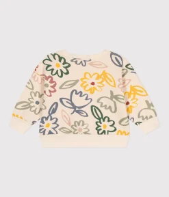 Petit Bateau Pullover, Cardigans*Baby-Sweatshirt aus Molton weiss AVALANCHE/ MULTICO