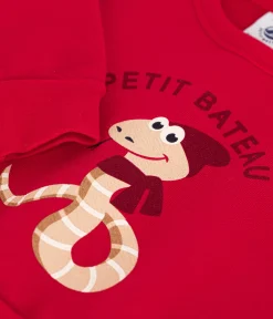 Petit Bateau Pullover, Cardigans*Baby-Sweatshirt aus Molton ROT