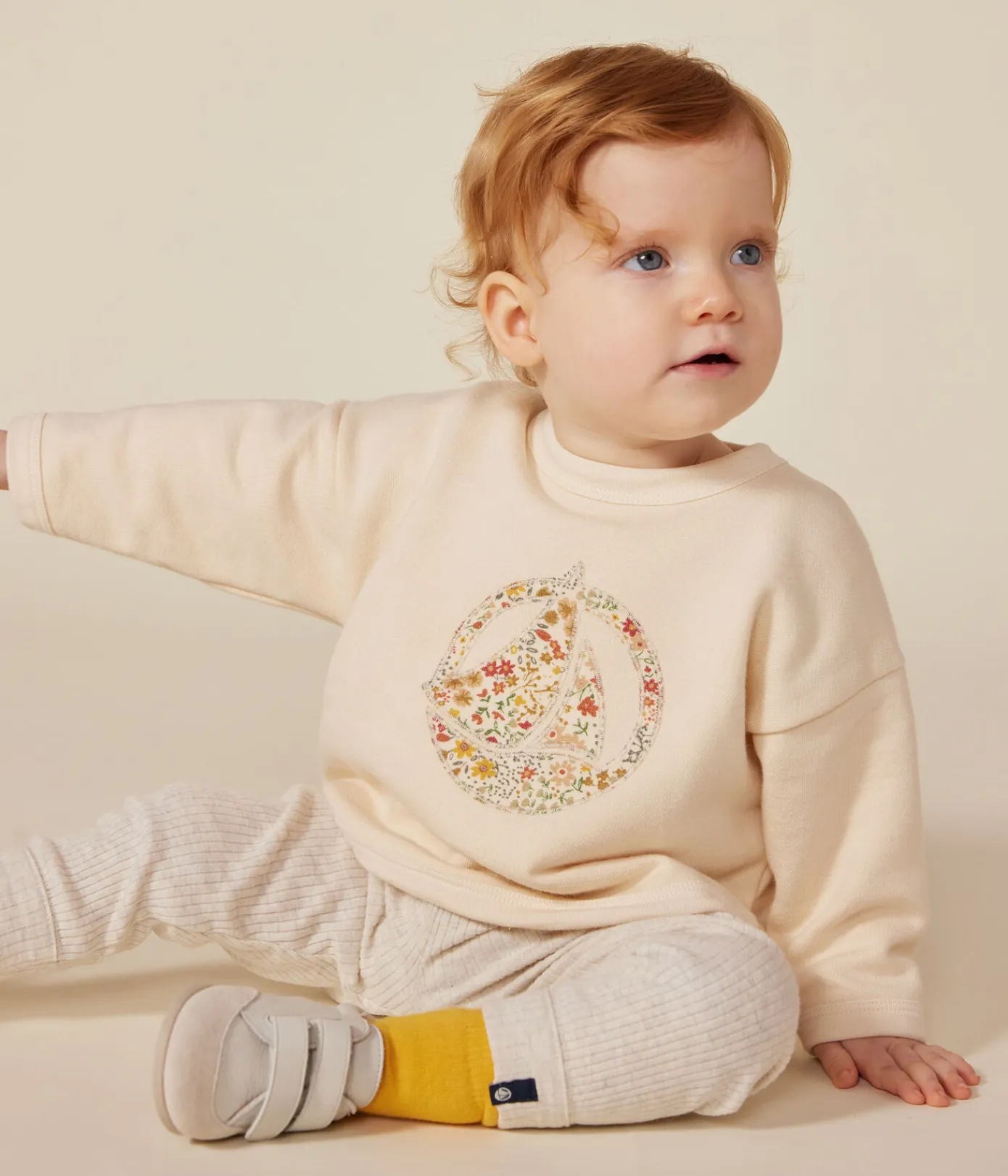 Petit Bateau Pullover, Cardigans*Baby-Sweatshirt aus Molton naturfarben AVALANCHE