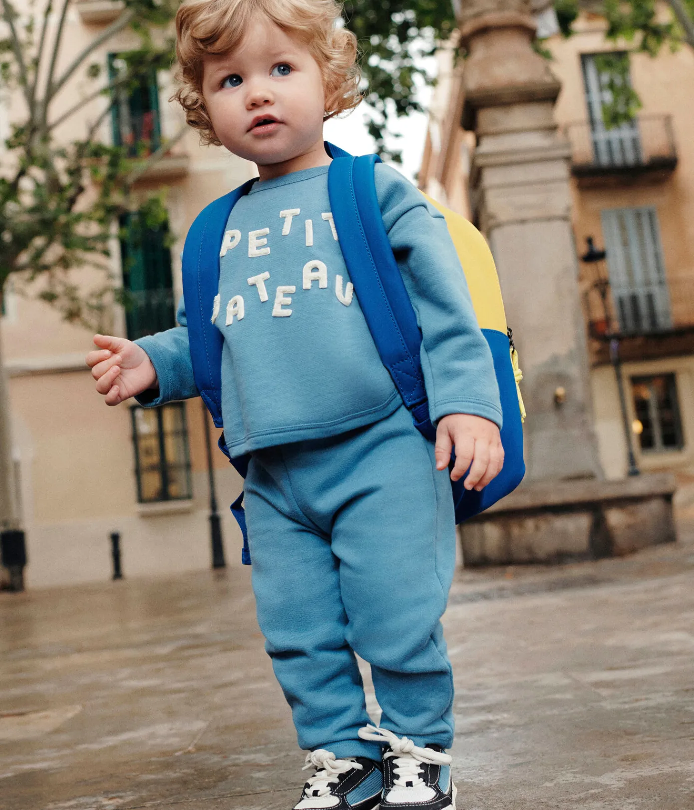 Petit Bateau Pullover, Cardigans*Baby-Sweatshirt aus Molton blau BEACH