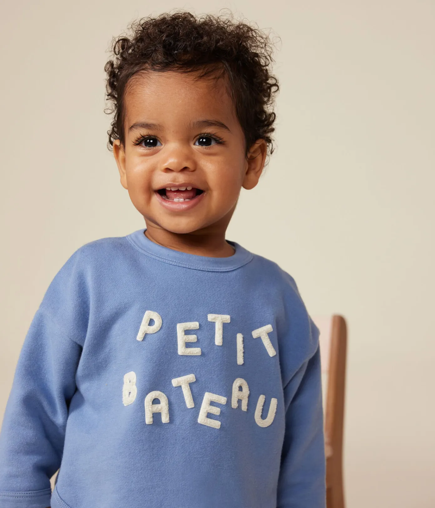 Petit Bateau Pullover, Cardigans*Baby-Sweatshirt aus Molton blau BEACH