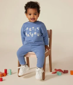Petit Bateau Pullover, Cardigans*Baby-Sweatshirt aus Molton blau BEACH