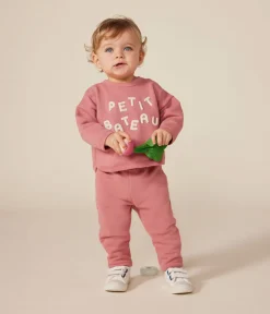 Petit Bateau Pullover, Cardigans*Baby-Sweatshirt aus Molton rosa ROSEWOOD