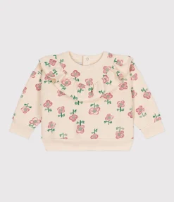 Petit Bateau Pullover, Cardigans*Baby-Sweatshirt aus Molton weiss AVALANCHE/ MULTICO
