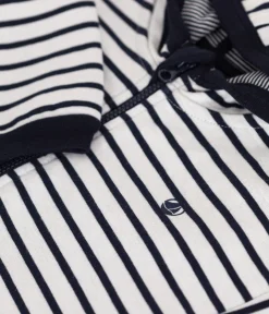 Petit Bateau Pullover, Cardigans*Baby-Sweatshirt mit Kapuze weiss MARSHMALLOW/blau SMOKING