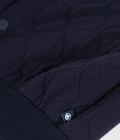 Petit Bateau Pullover, Cardigans*Baby-Teddyjacke aus gestepptem Doppeljersey blau SMOKING