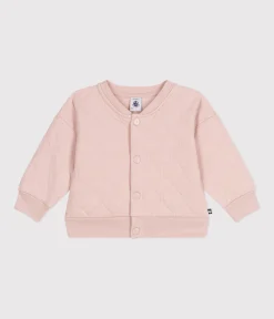 Petit Bateau Pullover, Cardigans*Baby-Teddyjacke aus gestepptem Doppeljersey rosa SALINE