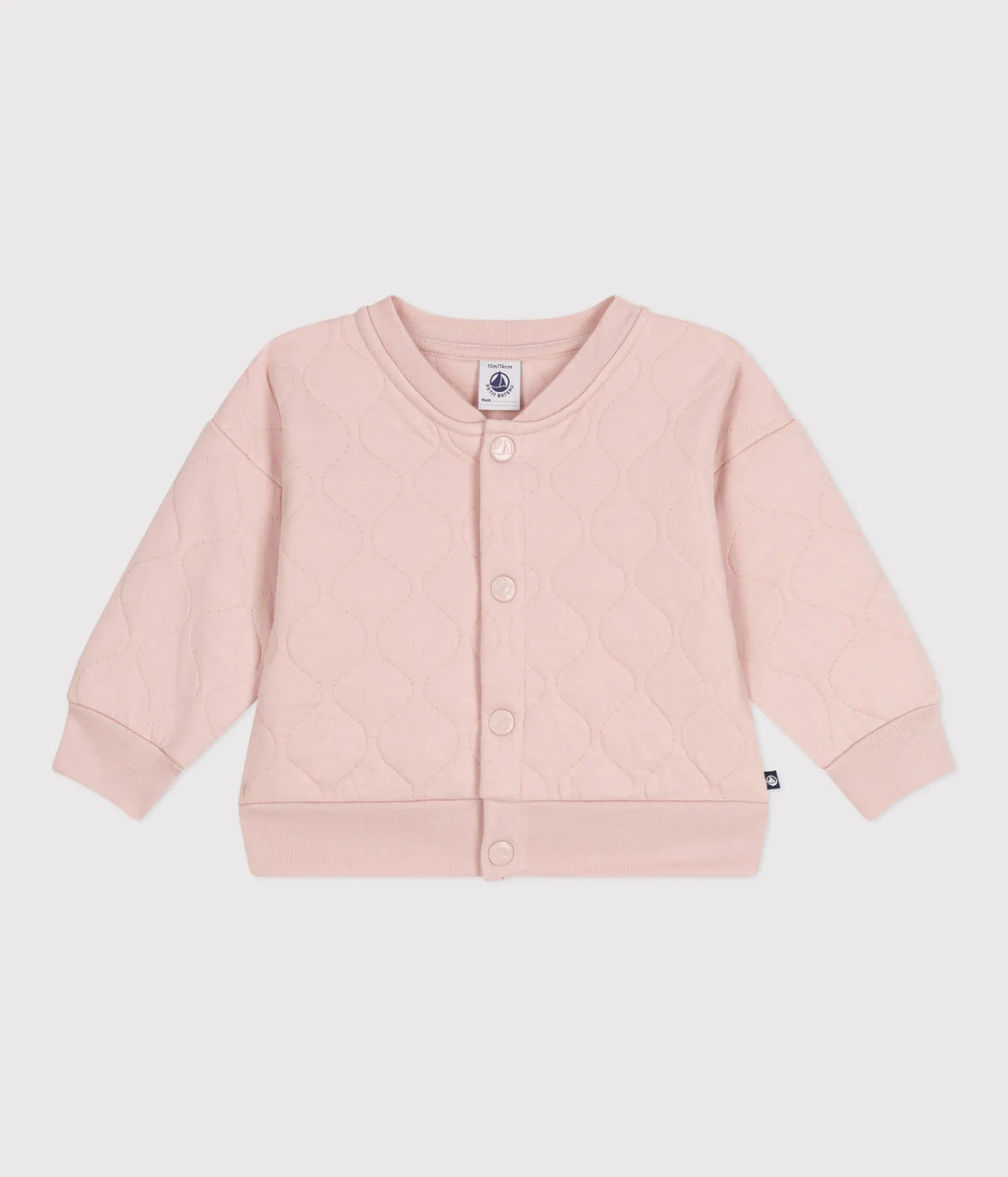 Petit Bateau Pullover, Cardigans*Baby-Teddyjacke aus gestepptem Doppeljersey rosa SALINE