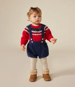 Petit Bateau Shorts, Hosen, Leggings*Baby-Trägershorts aus Cord CREPUSCULE