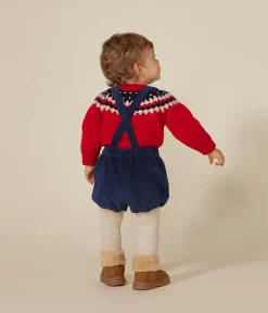 Petit Bateau Shorts, Hosen, Leggings*Baby-Trägershorts aus Cord CREPUSCULE