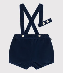 Petit Bateau Shorts, Hosen, Leggings*Baby-Trägershorts aus Cord CREPUSCULE