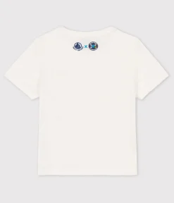 Petit Bateau T-Shirts, Oberteile*Baby-T-Shirt × Water Family weiss MARSHMALLOW