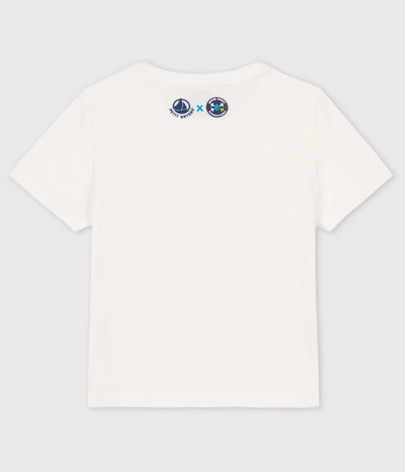 Petit Bateau T-Shirts, Oberteile*Baby-T-Shirt × Water Family weiss MARSHMALLOW