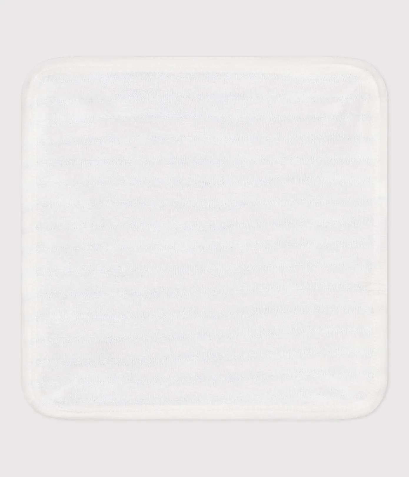 Petit Bateau Newborn*Baby-Waschlappen aus Baumwolle und Frottee mit Streifen weiss MARSHMALLOW/blau SMOKING