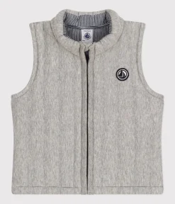 Petit Bateau Jacken, Anoraks*Baby-Weste aus Doppeljersey grau CHATON CHINE