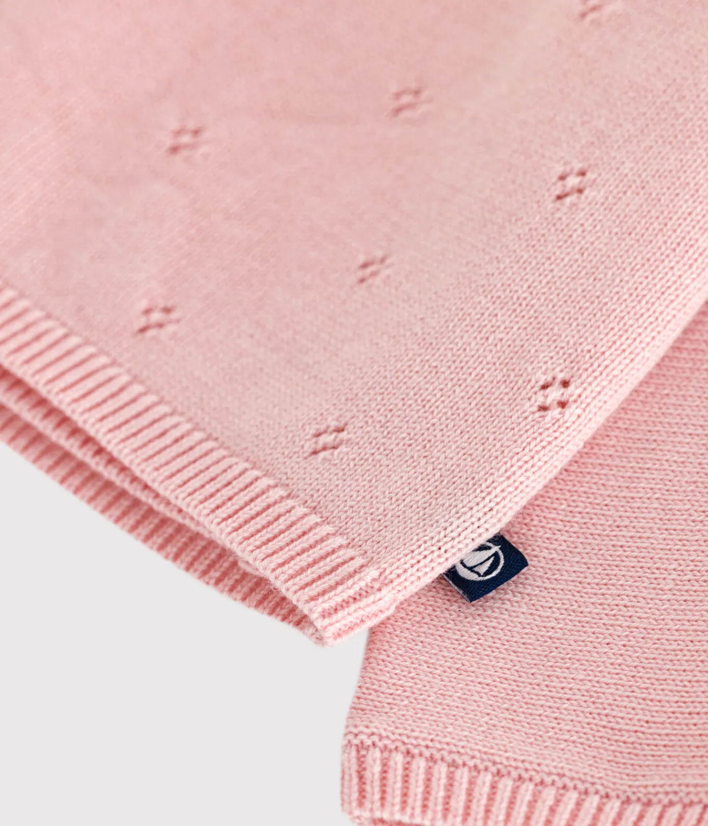 Petit Bateau Pullover, Cardigans|Newborn*Baby-Wickeljacke aus Woll- und Baumwollstrick mit Lochmuster rosa JOLI