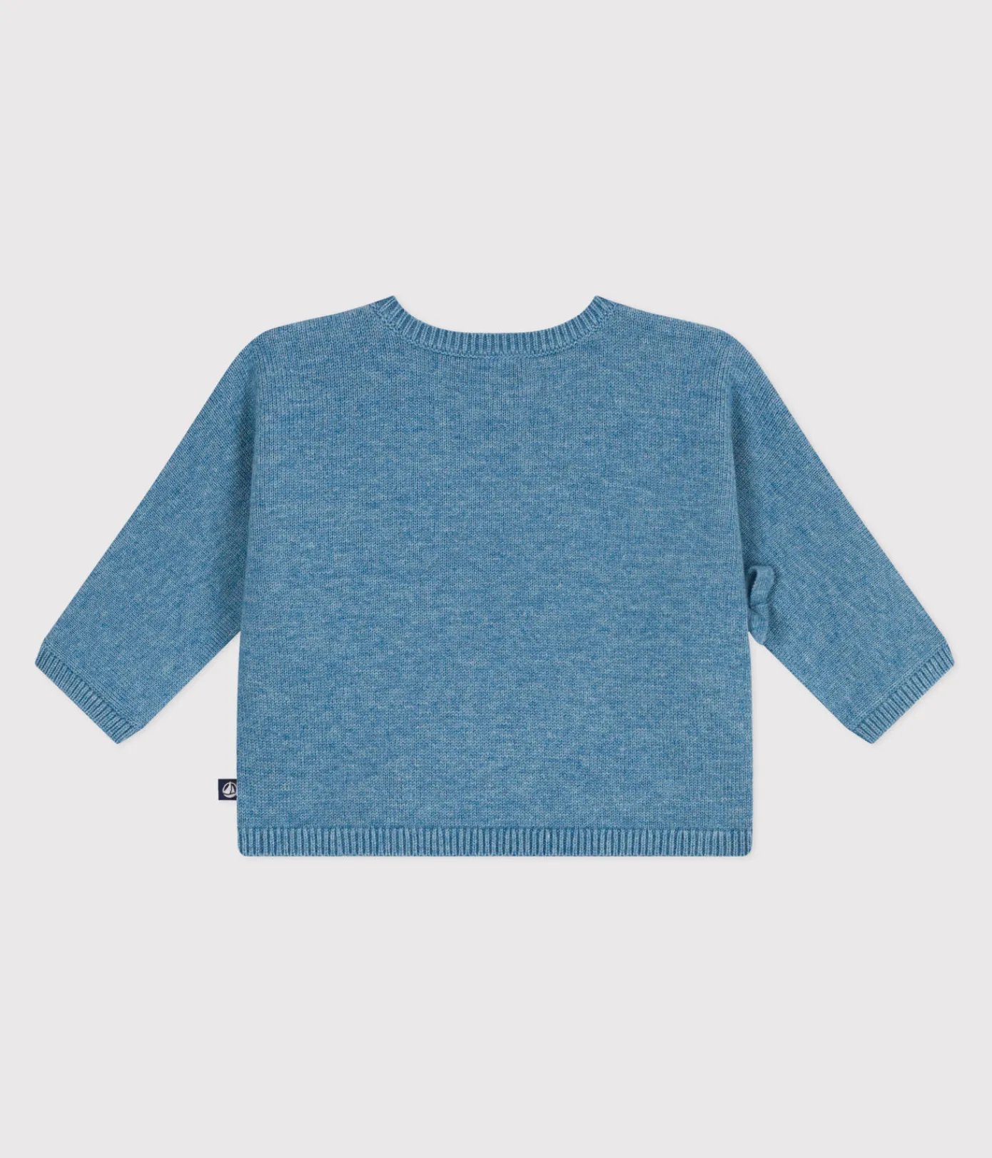 Petit Bateau Pullover, Cardigans|Newborn*Baby-Wickeljacke aus Woll- und Baumwollstrick mit Lochmuster ADRIATIC