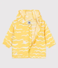 Petit Bateau Jacken, Anoraks*Baby-Windjacke mit UV-Schutz aus Polyester mit Haimotiven gelb ORGE/weiss MARSHMALLOW