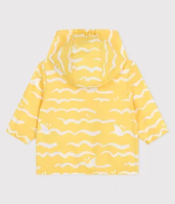 Petit Bateau Jacken, Anoraks*Baby-Windjacke mit UV-Schutz aus Polyester mit Haimotiven gelb ORGE/weiss MARSHMALLOW