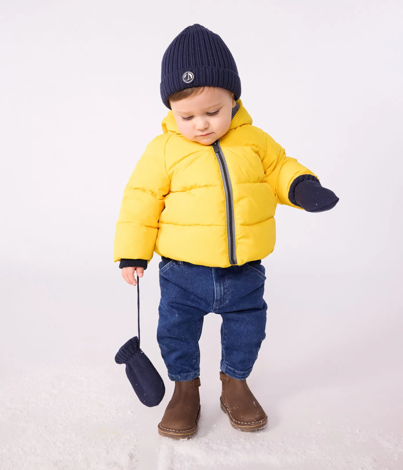Petit Bateau Jacken, Anoraks*Baby-Winterjacke einfarbig gelb JAUNE