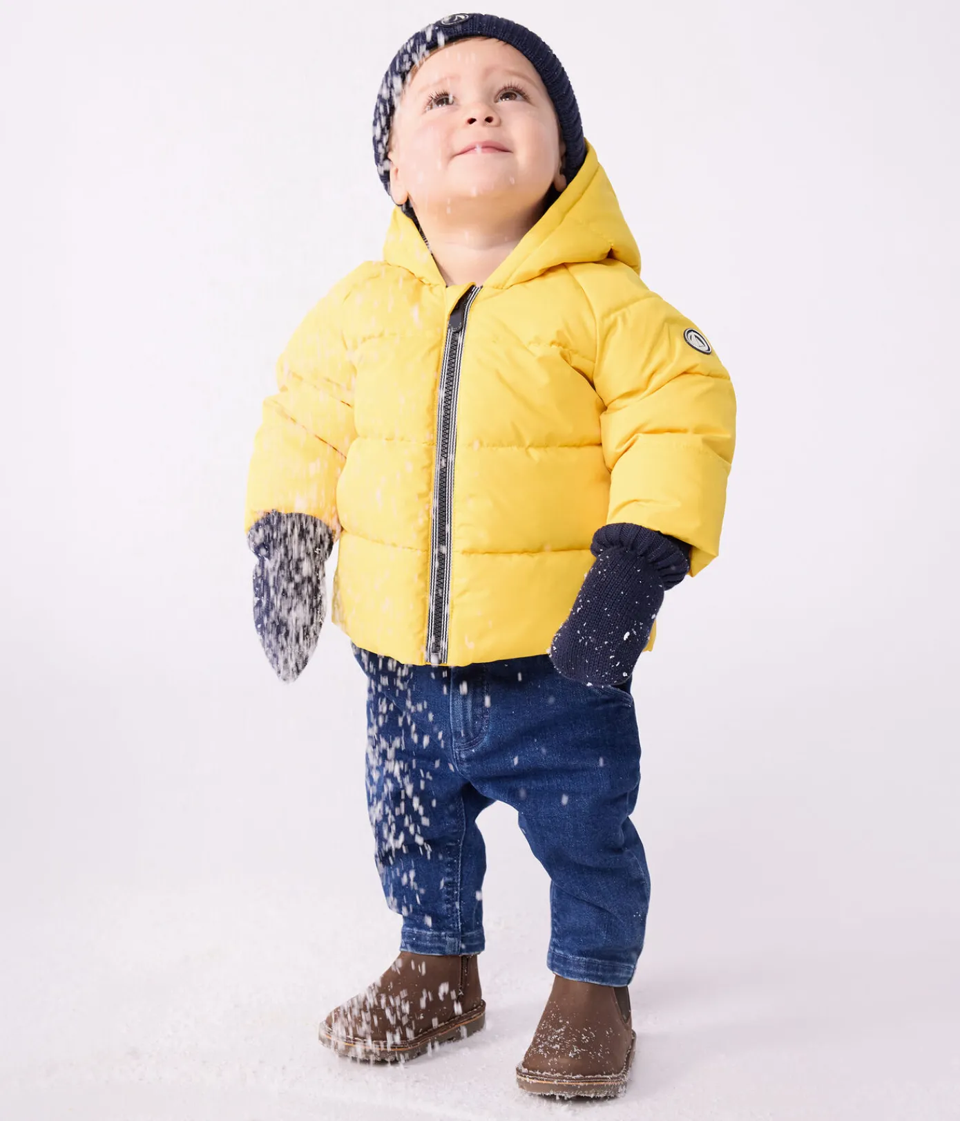 Petit Bateau Jacken, Anoraks*Baby-Winterjacke einfarbig gelb JAUNE