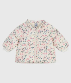 Petit Bateau Jacken, Anoraks*Baby-Winterjacke mit Blumenmuster MILK/ MULTICO