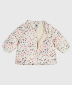 Petit Bateau Jacken, Anoraks*Baby-Winterjacke mit Blumenmuster MILK/ MULTICO
