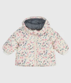 Petit Bateau Jacken, Anoraks*Baby-Winterjacke mit Blumenmuster MILK/ MULTICO