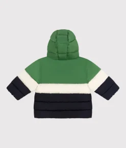 Petit Bateau Jacken, Anoraks*Baby-Winterjacke mit Kapuze im Colorblock PALMERAIE/ MULTICO