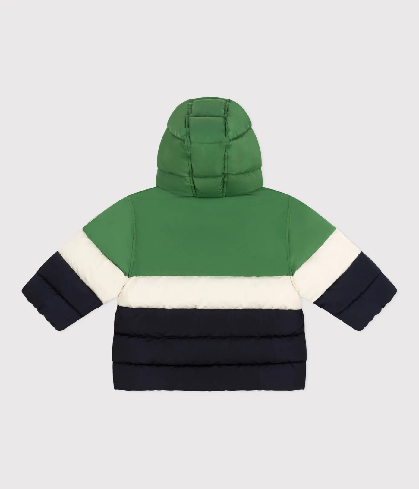 Petit Bateau Jacken, Anoraks*Baby-Winterjacke mit Kapuze im Colorblock PALMERAIE/ MULTICO